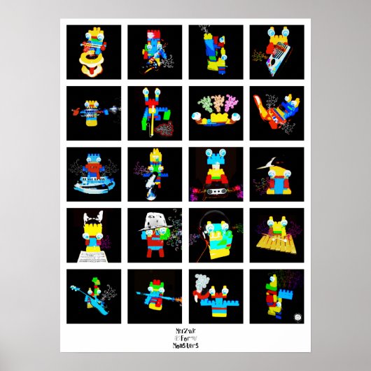 Muzak voor monsters: collage poster (Voorkant)