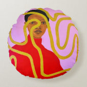 Muze #1 rond kussen (Voorkant)