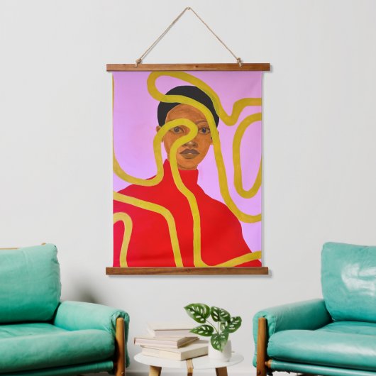 Muze #2 hangend wandkleed (Woonkamer)