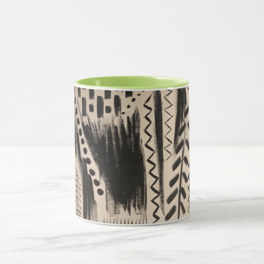 Muzes met Abstracte Mok Mar (Midden)