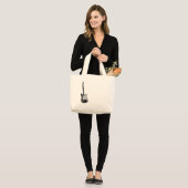 muziek124 grote tote bag (Voorkant (model))
