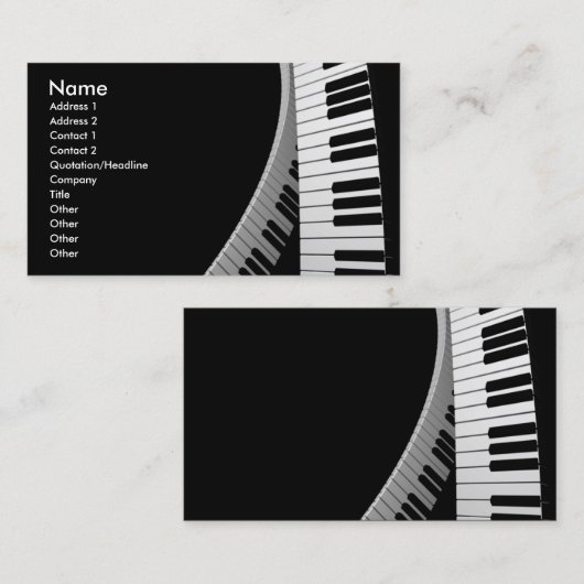 muziek2 visitekaartje (Voorkant / Achterkant)