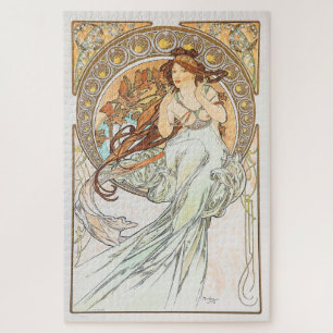 Muziek 1898: een art nouveau van Mucha Legpuzzel