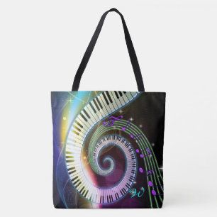 Muziek 1 All-Over-Print Canvas tas