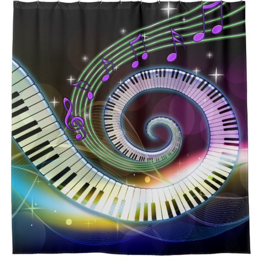 Muziek 1 Douchegordijn (Voorkant)