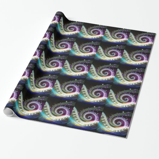 Muziek 1A Inpakpapier Opties (Uitgerold)