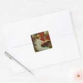 Muziek 2 vierkante sticker (Envelop)