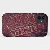  muziek 40's grafisch ontwerp Case-Mate iPhone case (Achterkant (horizontaal))