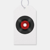 Muziek 45-record retro cadeaulabel (Achterkant)