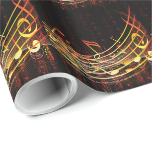 Muziek 4 Verpakkingspapier Cadeaupapier