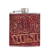  muziek 50's heupfles (Voorkant)