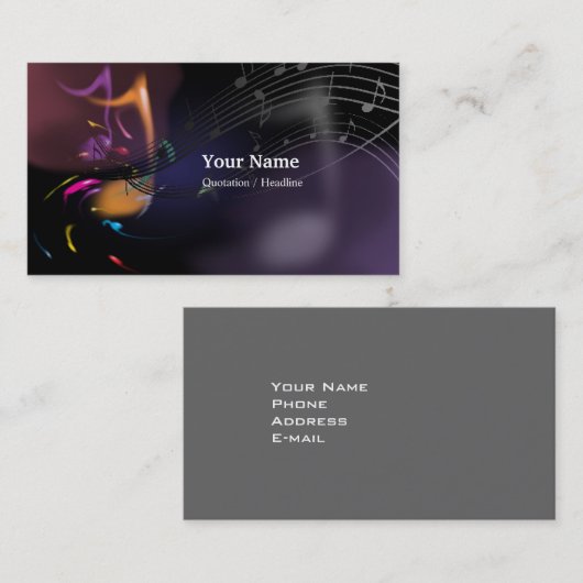 Muziek 7 Visitekaartje (Voorkant / Achterkant)