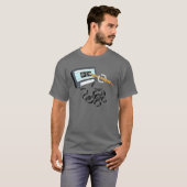 muziek 80s 90s met potlood dat omhoog een as ontr t-shirt (Voorkant volledig)