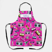 Muziek 80s Thema Schort (Voorkant)