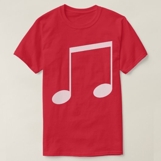 Muziek 8th Notes Thee Shirt - Small Print (Design voorkant)