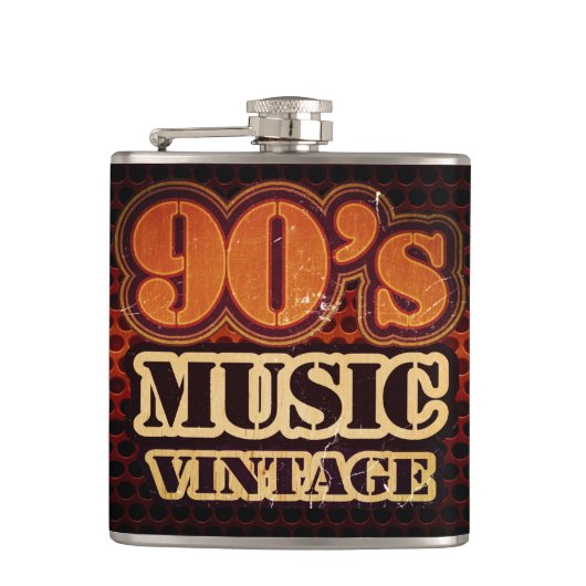 Muziek 90's Vintage Heupfles (Voorkant)