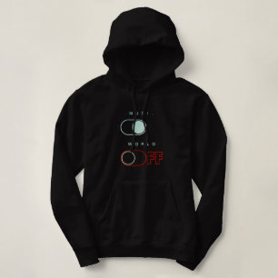 Muziek Aan Wereld Uit Toggle Switch Hoodie