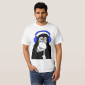 Muziek aap t-shirt (Voorkant volledig)