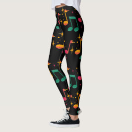 Muziek afdrukken leggings