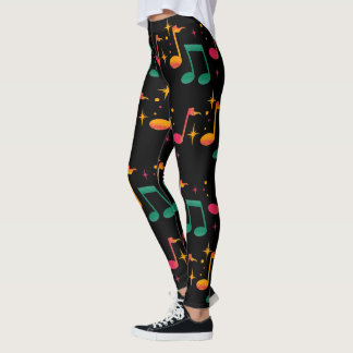 Muziek afdrukken leggings