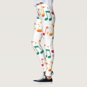 Muziek afdrukken leggings