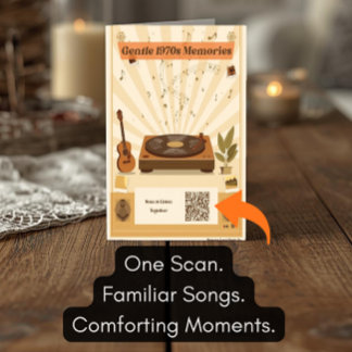 Muziek afspeellijst kerstkaart 1970 Dementie Kaart