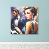 Muziek afspelen canvas afdruk (Insitu (Houten vloer))