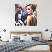 Muziek afspelen canvas afdruk (Insitu (Slaapkamer))