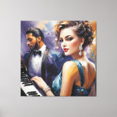 Muziek afspelen canvas afdruk (Voorkant)