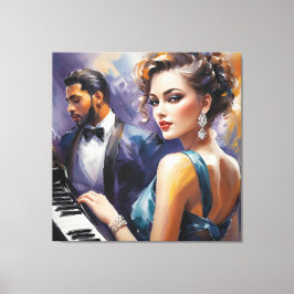 Muziek afspelen canvas afdruk