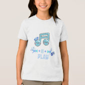 Muziek afspelen  Tri-Blend shirt (Voorkant)
