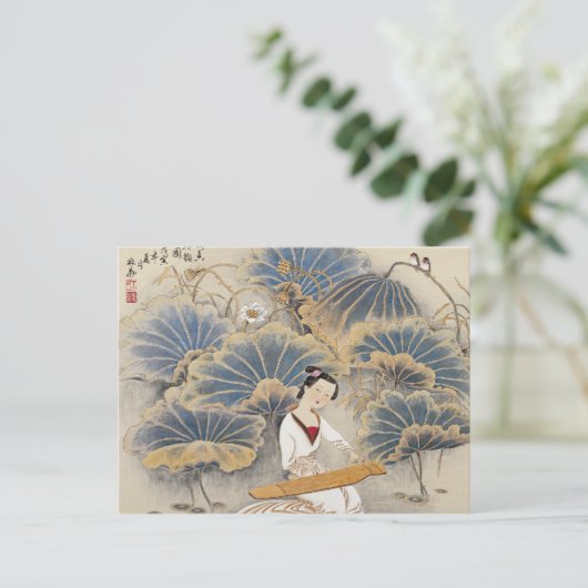 Muziek afspelen via Lotus Pond Briefkaart (Staand voorkant)