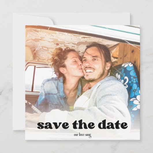  Muziek Album Hoesje Bruiloft Save the Date (Voorkant)