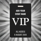 Muziek All Access Pas Zwart & Witte Festival Badge