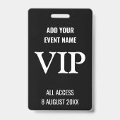 Muziek All Access Pas Zwart & Witte Festival Badge (Voorzijde)