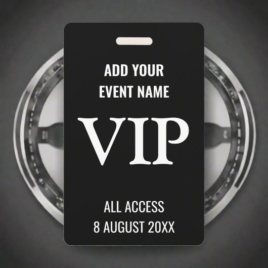 Muziek All Access Pass Black & White Festival Badge