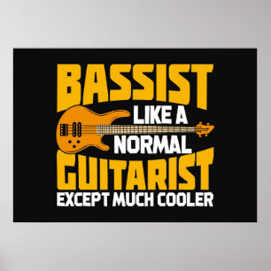 Muziek als een normale gitarist poster
