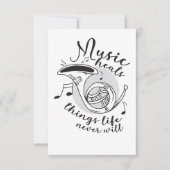 Muziek als muziek hoort dingen leven bedankkaart (Voorkant)