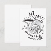 Muziek als muziek hoort dingen leven bedankkaart (Voorkant / Achterkant)