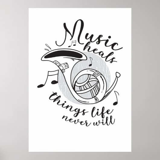 Muziek als muziek hoort dingen leven poster (Voorkant)