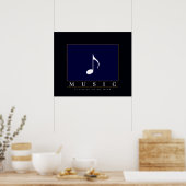 muziek altijd in mijn hoofd poster (Keuken)