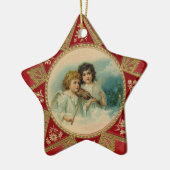 MUZIEK ANGELS STAR KERAMISCH ORNAMENT (Links)
