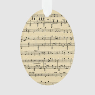 Muziek Antiek blad Ornament