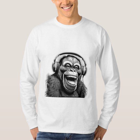 Muziek Ape Sweatshirt met lange mouwen (Voorkant)