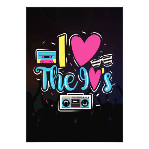 Muziek Art 90s Retro Cassette Party Foto Afdruk