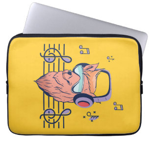 Muziek Art Alpaca Luisteren naar muziek Laptop Sleeve