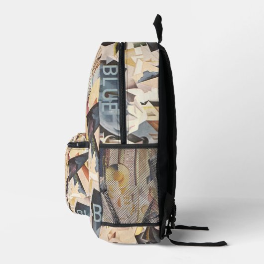  muziek, Art Deco Jazz, Rhapsody in Blue Bedrukte Rugzak (Rechts)