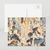  muziek, Art Deco Jazz, Rhapsody in Blue Briefkaart (Voorkant / Achterkant)