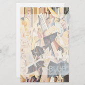 muziek, Art Deco Jazz, Rhapsody in Blue Briefpapier (Voorkant / Achterkant)