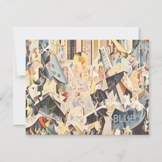 muziek, Art Deco Jazz, Rhapsody in Blue Kaart (Voorkant)